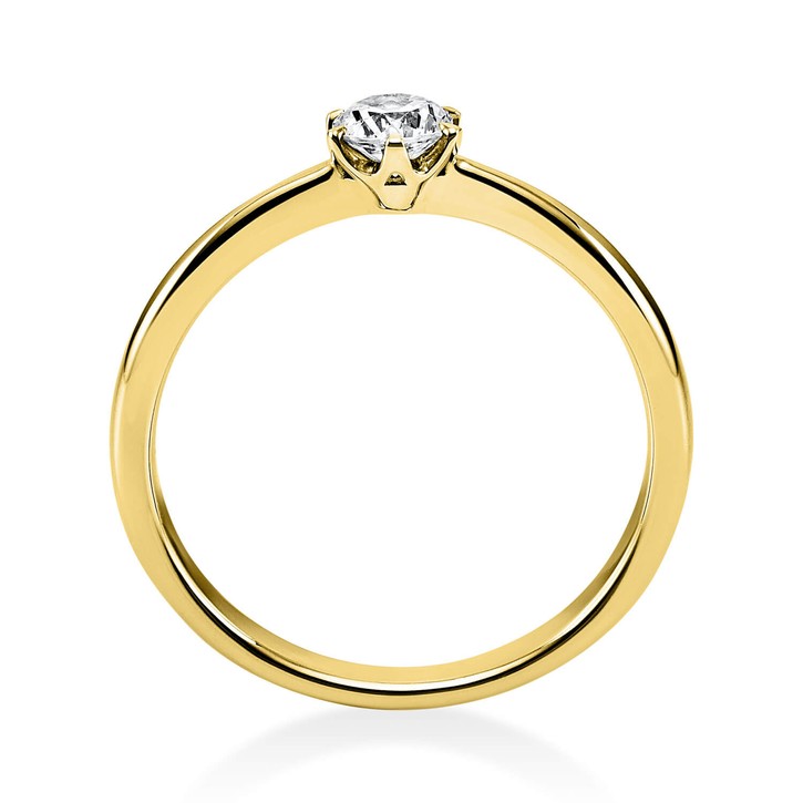 Solitär Ring aus 750 Gelbgold mit Brillant 0.25 Ct