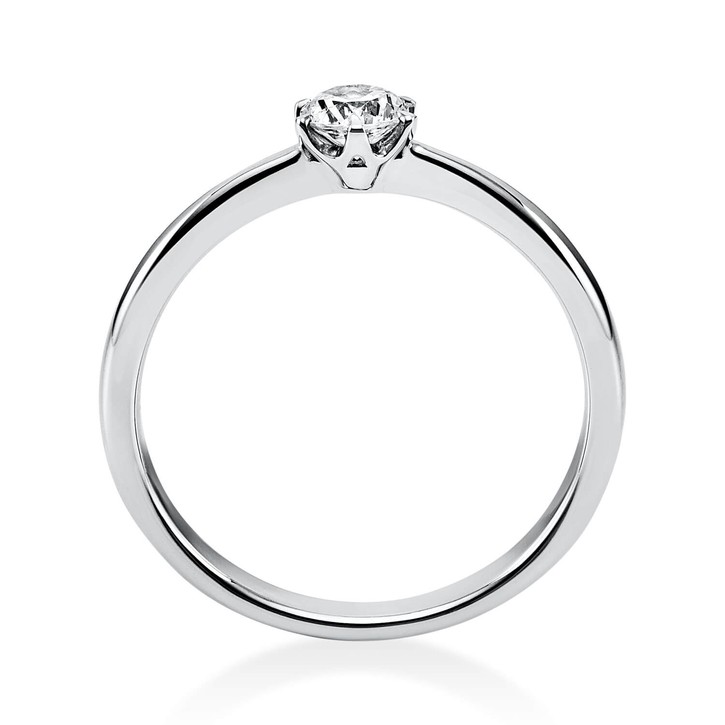 Solitär Ring aus 950 Platin mit Brillant 0.25 Ct