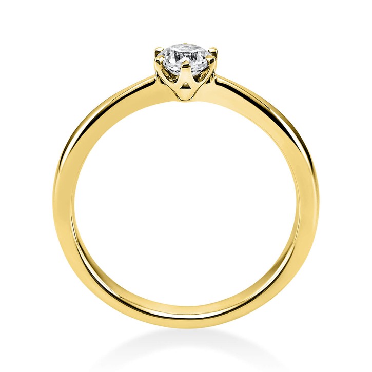 Solitär Ring aus 750 Gelbgold mit Brillant 0.30 Ct