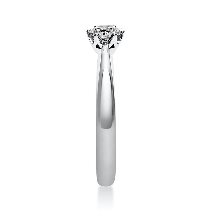 Solitär Ring aus 950 Platin mit Brillant 0.30 Ct