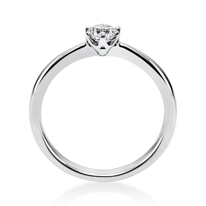 Solitär Ring aus 585 Weißgold mit Brillant 0.30 Ct