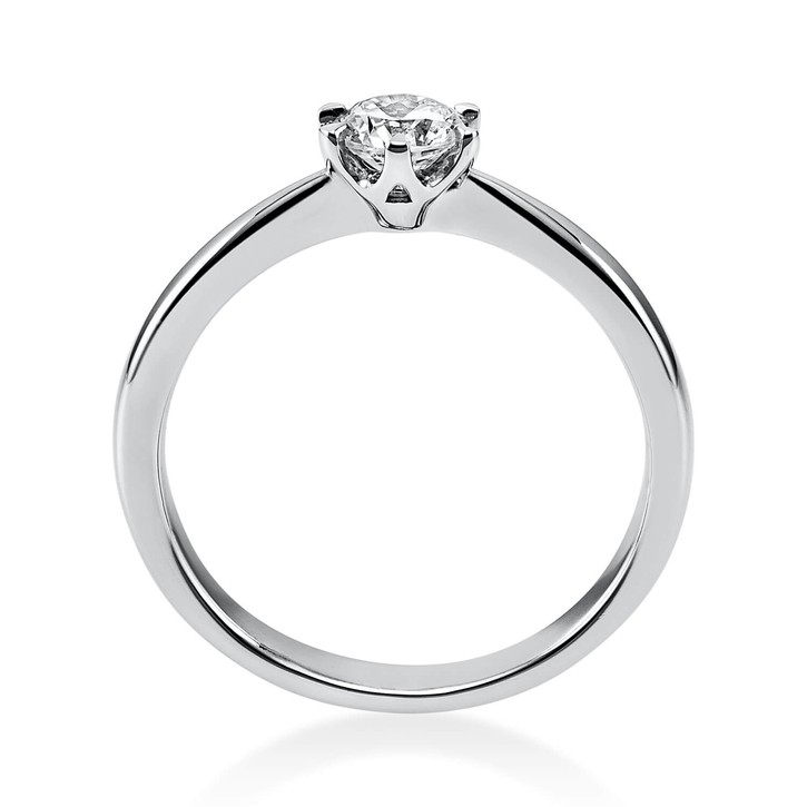 Solitär Ring aus 750 Weißgold mit Brillant 0.40 Ct