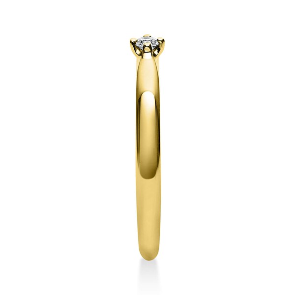 Solitär Ring aus 585 Gelbgold mit Brillant 0.05 Ct