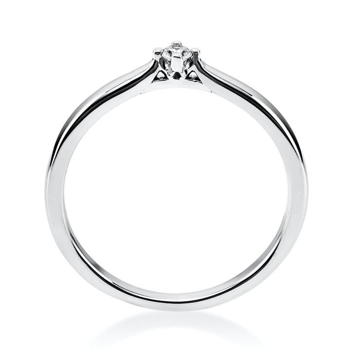 Solitär Ring aus 950 Platin mit Brillant 0.05 Ct