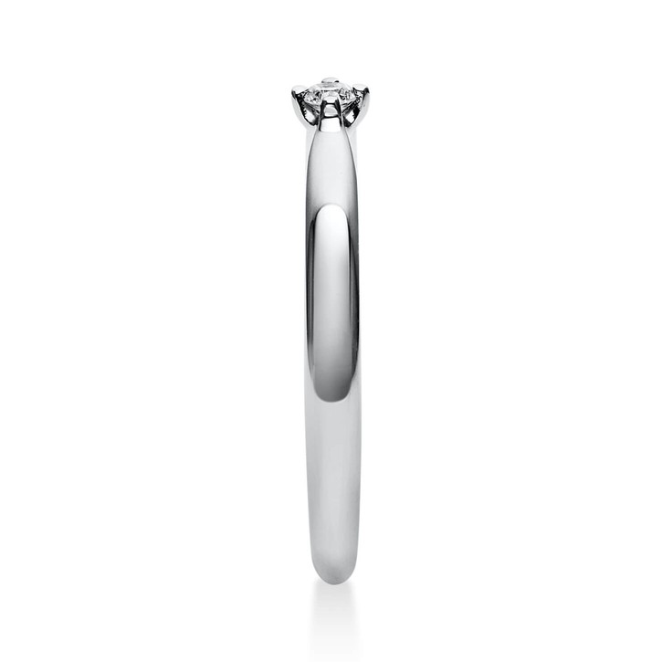 Solitär Ring aus 585 Weißgold mit Brillant 0.05 Ct