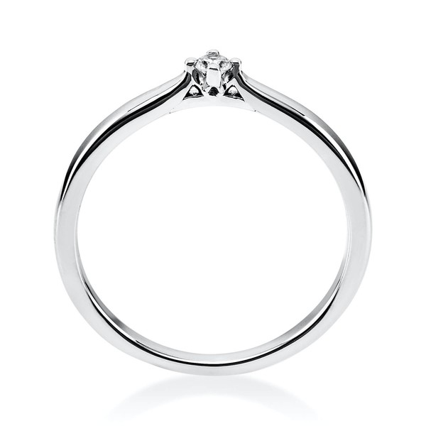 Solitär Ring aus 585 Weißgold mit Brillant 0.05 Ct