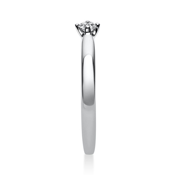 Solitär Ring aus 750 Weißgold mit Brillant 0.10 Ct