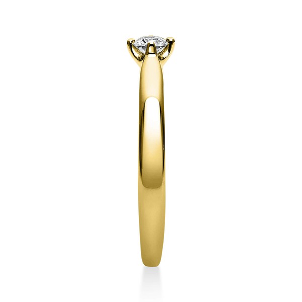 Solitär Ring aus 585 Gelbgold mit Brillant 0.15 Ct
