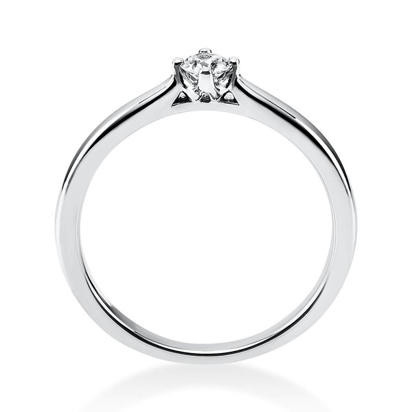 Solitär Ring aus 950 Platin mit Brillant 0.15 Ct