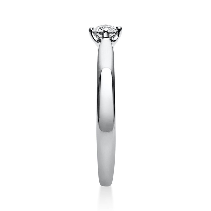 Solitär Ring aus 750 Weißgold mit Brillant 0.15 Ct