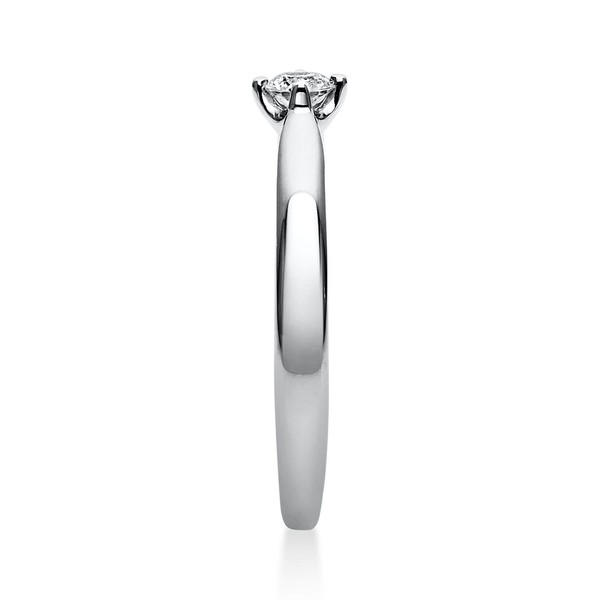 Solitär Ring aus 750 Weißgold mit Brillant 0.15 Ct