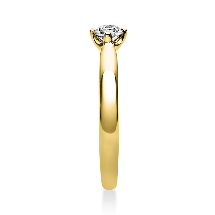 Solitär Ring aus 750 Gelbgold mit Brillant 0.20 Ct