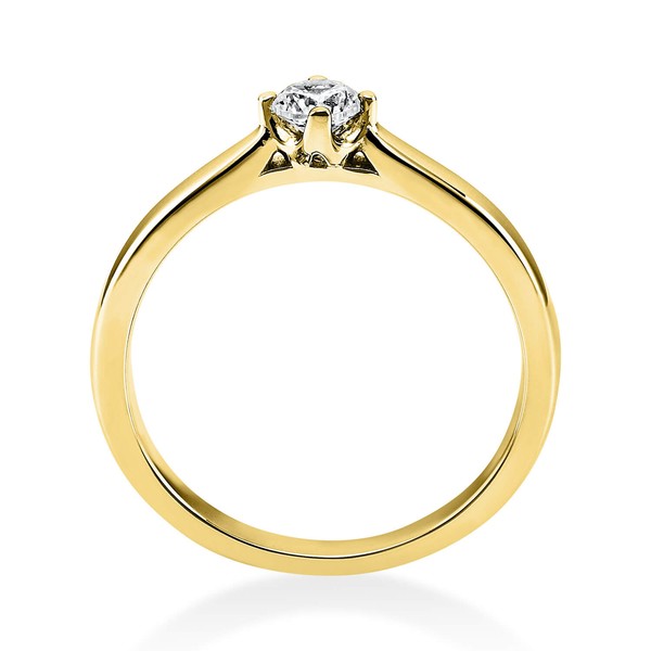 Solitär Ring aus 750 Gelbgold mit Brillant 0.20 Ct