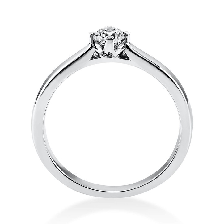 Solitär Ring aus 950 Platin mit Brillant 0.20 Ct