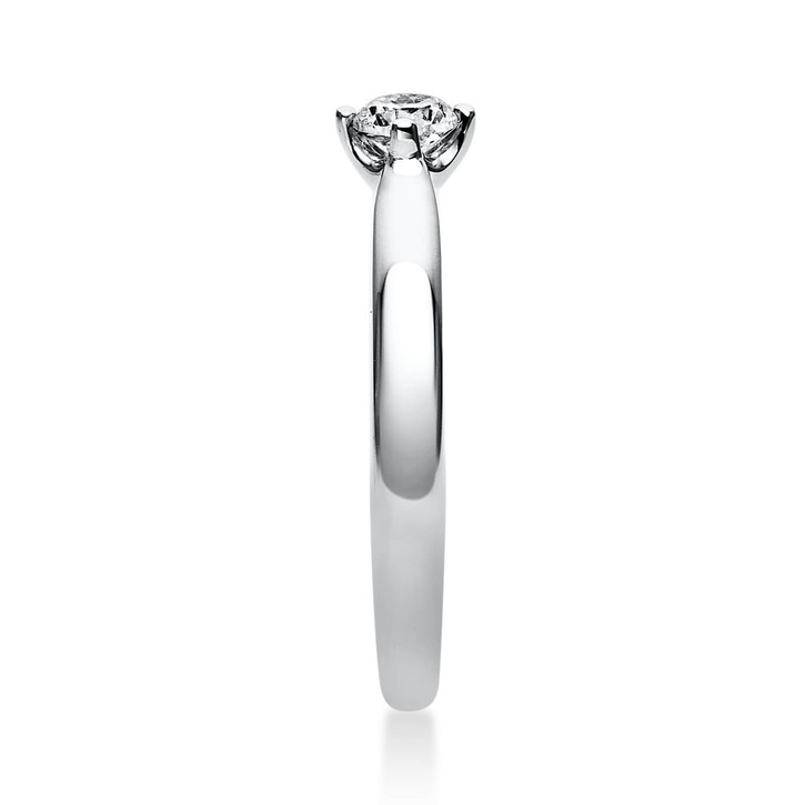 Solitär Ring aus 950 Platin mit Brillant 0.20 Ct
