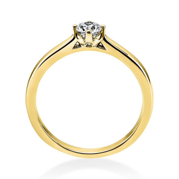 Solitär Ring aus 585 Gelbgold mit Brillant 0.25 Ct