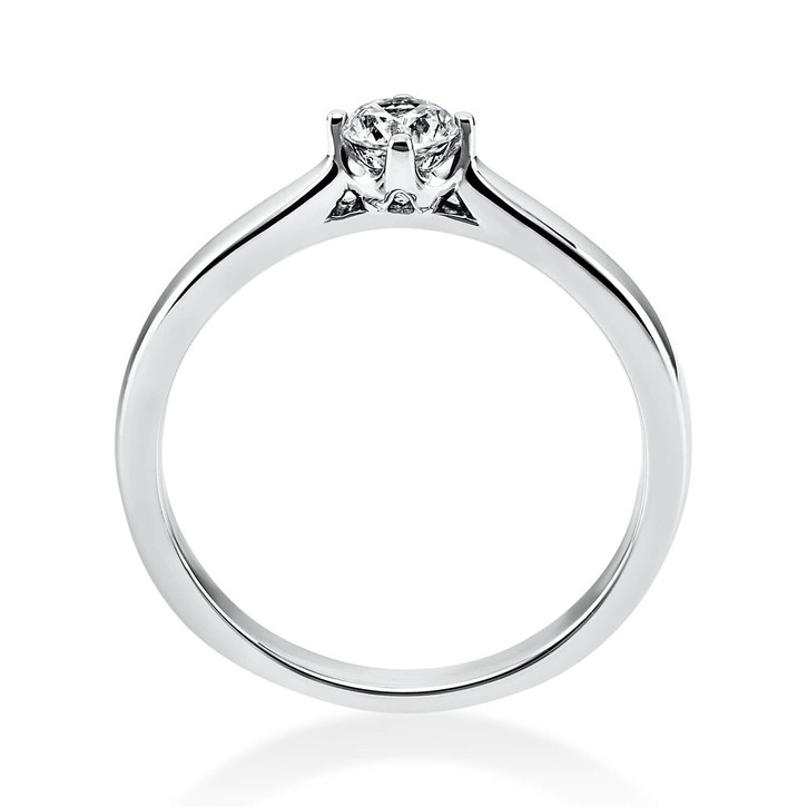 Solitär Ring aus 750 Weißgold mit Brillant 0.25 Ct