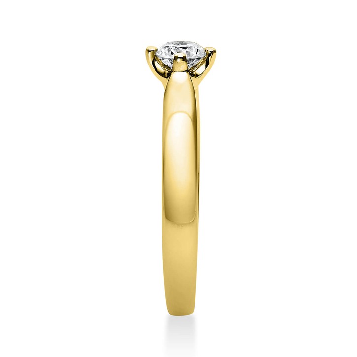 Solitär Ring aus 585 Gelbgold mit Brillant 0.30 Ct