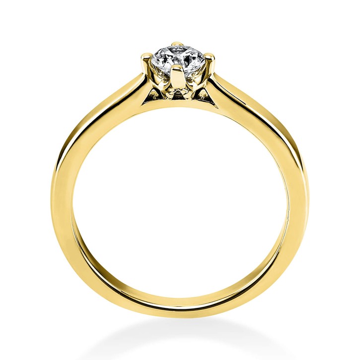 Solitär Ring aus 750 Gelbgold mit Brillant 0.30 Ct