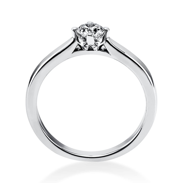 Solitär Ring aus 750 Weißgold mit Brillant 0.30 Ct