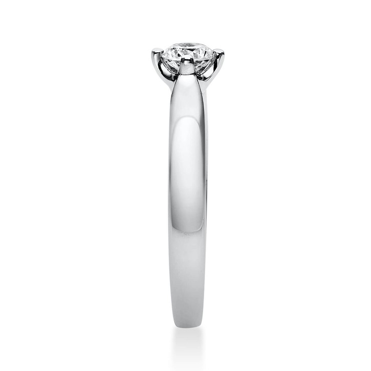 Solitär Ring aus 750 Weißgold mit Brillant 0.30 Ct