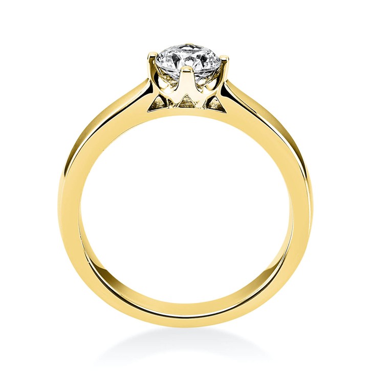 Solitär Ring aus 750 Gelbgold mit Brillant 0.40 Ct