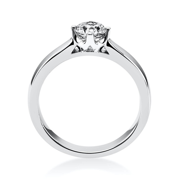 Solitär Ring aus 950 Platin mit Brillant 0.40 Ct