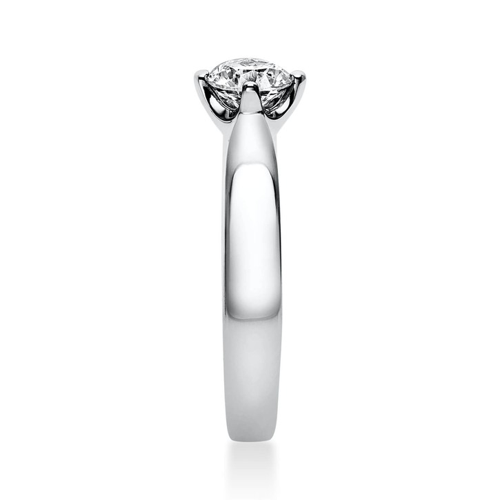 Solitär Ring aus 950 Platin mit Brillant 0.40 Ct