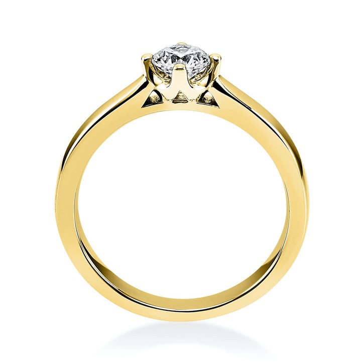Solitär Ring aus 585 Gelbgold mit Brillant 0.50 Ct