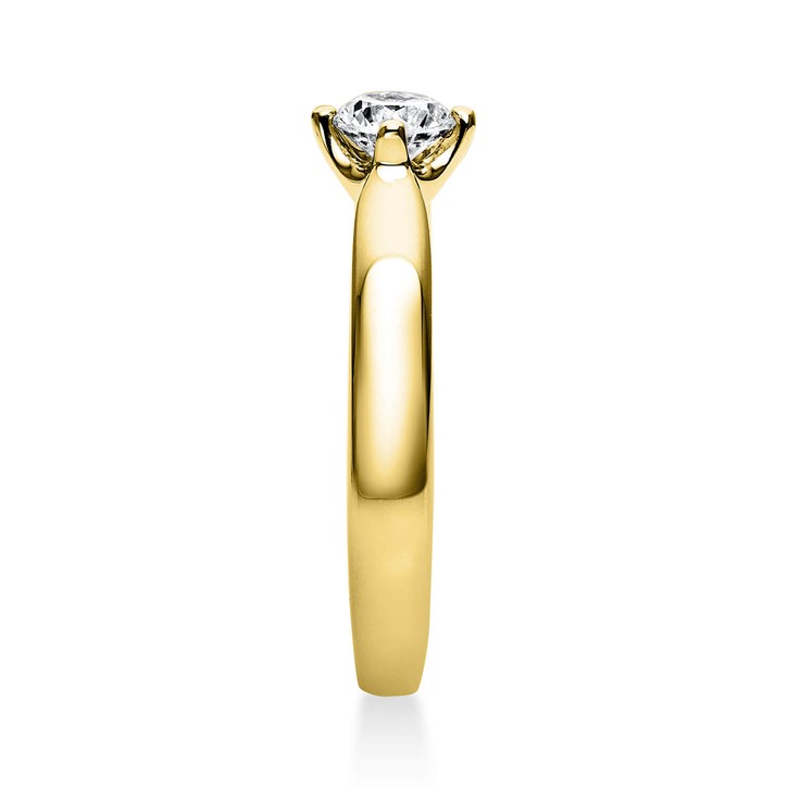 Solitär Ring aus 585 Gelbgold mit Brillant 0.50 Ct