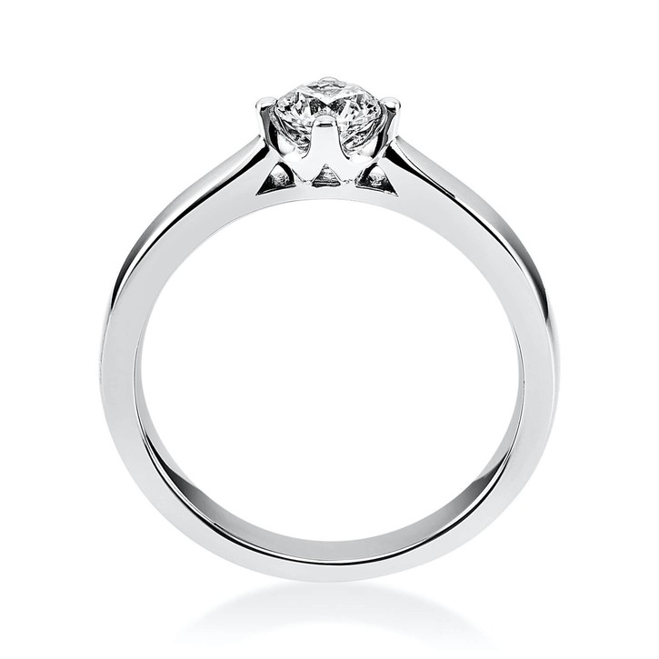 Solitär Ring aus 585 Weißgold mit Brillant 0.50 Ct