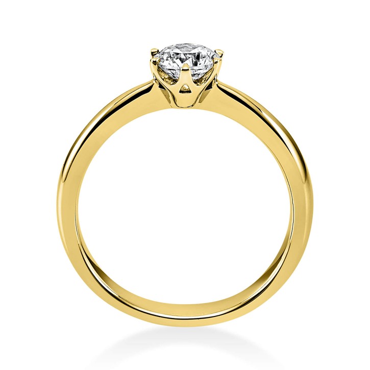 Solitär Ring aus 750 Gelbgold mit Brillant 0.50 Ct
