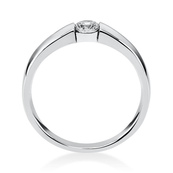 Solitär Ring aus 585 Weißgold mit Brillant 0.20 Ct