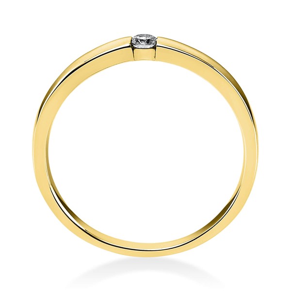 Solitär Ring aus 750 Gelbgold mit Brillant 0.06 Ct