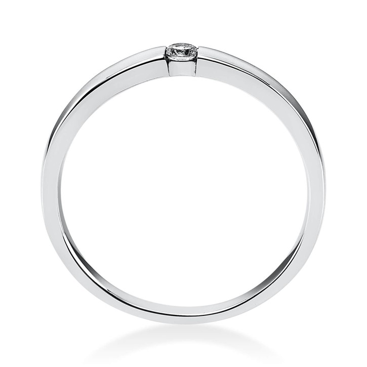 Solitär Ring aus 950 Platin mit Brillant 0.06 Ct