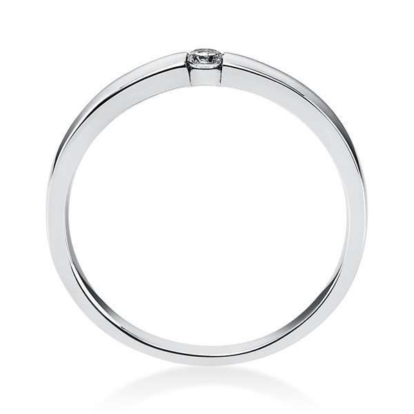 Solitär Ring aus 750 Weißgold mit Brillant 0.06 Ct