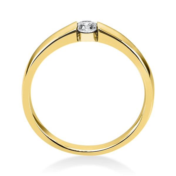 Solitär Ring aus 750 Gelbgold mit Brillant 0.15 Ct