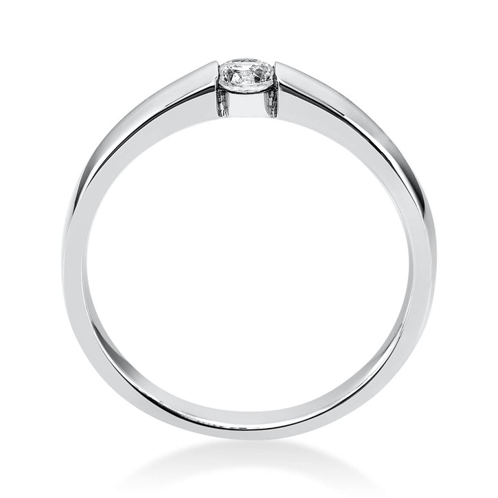Solitär Ring aus 585 Weißgold mit Brillant 0.15 Ct