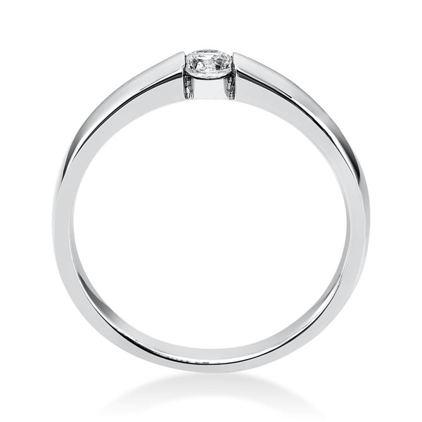 Solitär Ring aus 585 Weißgold mit Brillant 0.15 Ct