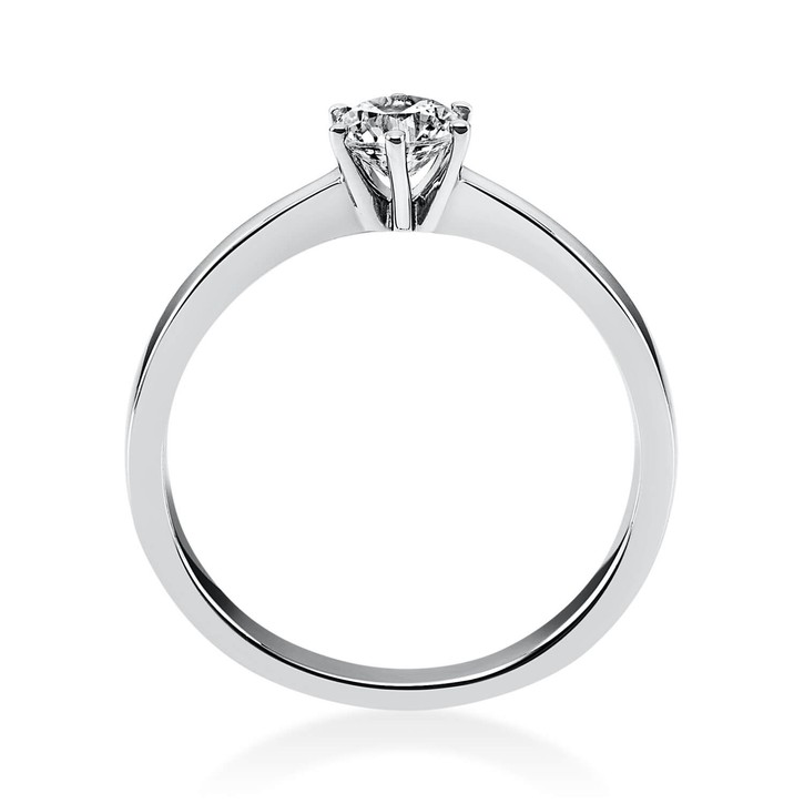 Solitär Ring aus 585 Weißgold mit Brillant 0.40 Ct