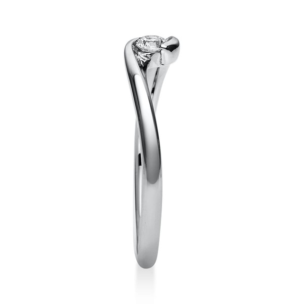 Solitär Ring aus 750 Weißgold mit Brillant 0.10 Ct