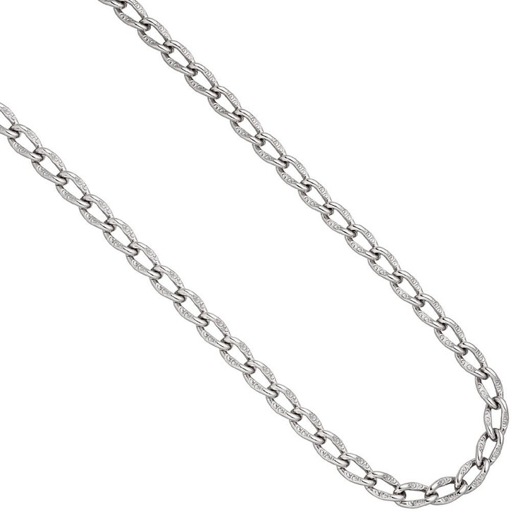 7,3mm Lang-Panzerkette aus 925 Silber 45cm