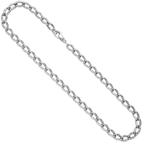 7,3mm Lang-Panzerkette Kette Halskette Silberkette Halsschmuck 925 Silber 45cm 7,3mm Lang-Panzerkette Kette Halskette Silberkette Halsschmuck 925 Silber 45cm