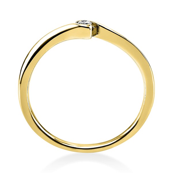 Solitär Ring aus 585 Gelbgold mit Brillant 0.05 Ct
