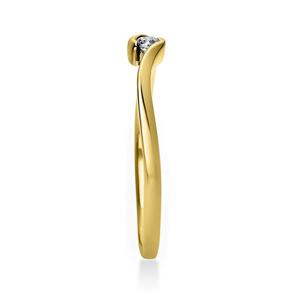 Solitär Ring aus 585 Gelbgold mit Brillant 0.05 Ct