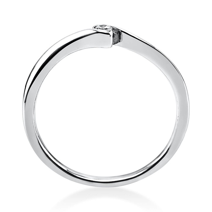 Solitär Ring aus 750 Weißgold mit Brillant 0.05 Ct