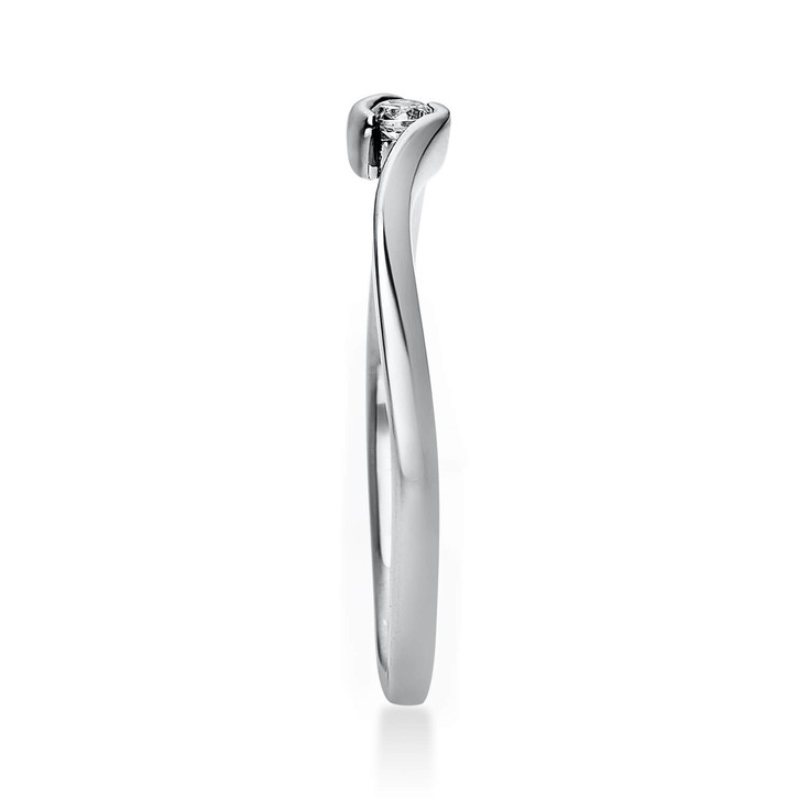 Solitär Ring aus 750 Weißgold mit Brillant 0.05 Ct
