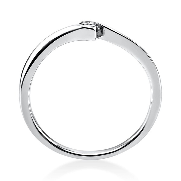 Solitär Ring aus 750 Weißgold mit Brillant 0.05 Ct