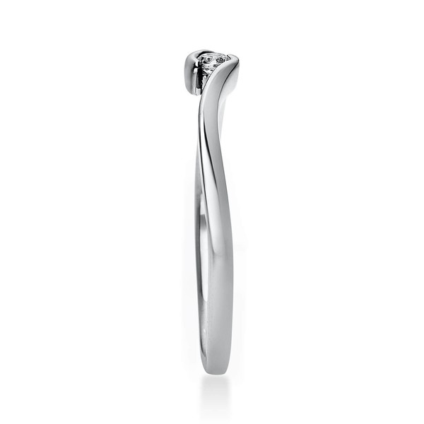 Solitär Ring aus 750 Weißgold mit Brillant 0.05 Ct