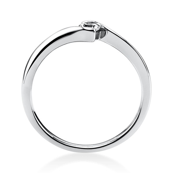 Solitär Ring aus 585 Weißgold mit Brillant 0.15 Ct